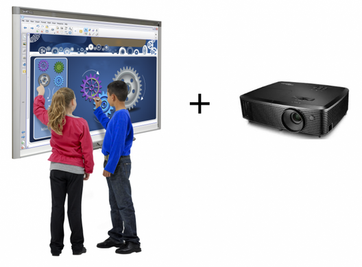 Комплект интерактивной доски SMART Board SBM680V и проектора Optoma S342e