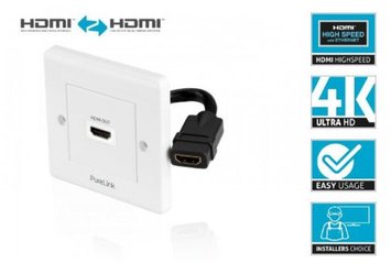 PI100 Настенная панель High Speed HDMI Wallplate - PureInstall	1-port